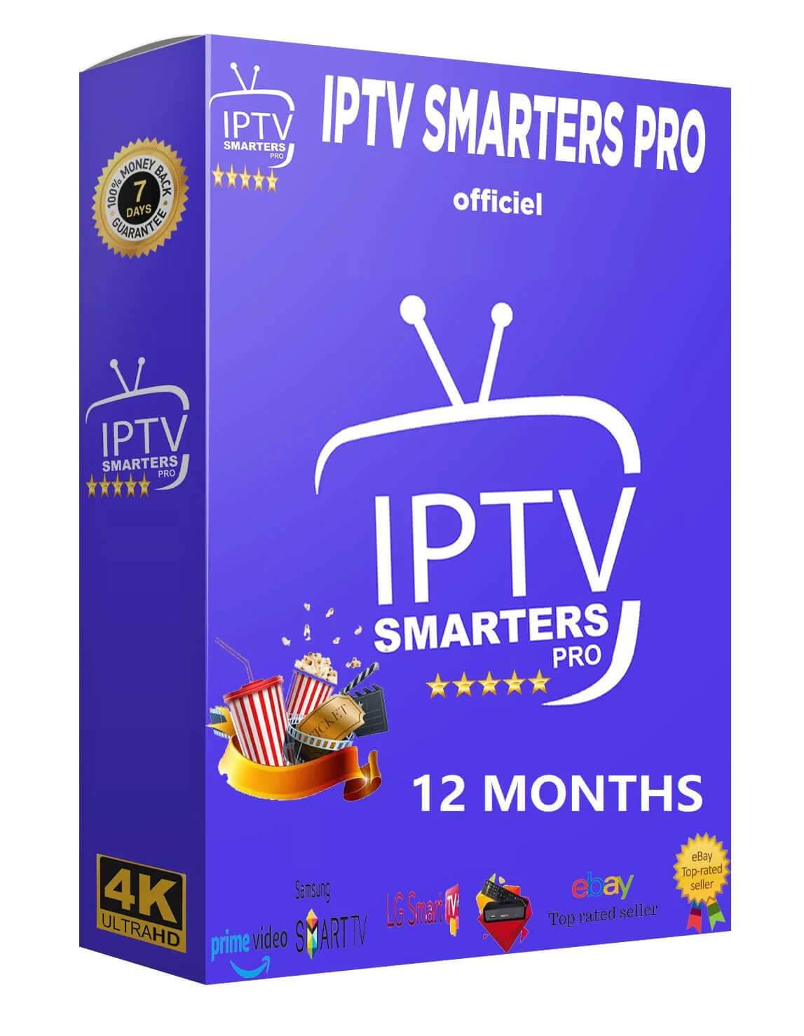 Abonnement IPTV SMARTERS PRO 12 MOIS - 4 Appareils